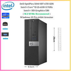 DELL OPTIPLEX 5040 SFF | Intel Core i3-6100 CPU @ 3.70 GHz | 8GB RAM DDR3L | H.DD 500GB | WINDOWS 10 PRO
