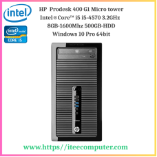 HP ProDesk 400 G1 Microtower PC Intel® Core™ i5 i5-4570 3.2GHz  8GB-1600Mhz 500GB-HDD Windows 10 Pro 64bit