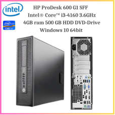 HP ProDesk 600 G1 SFF   Intel® Core™ i3-4160 3.6GHz  4GB ram 500 GB HDD DVD-Drive Windows 10 64bit Refurbished