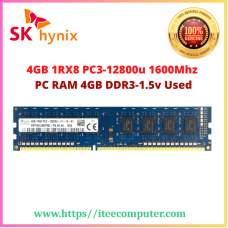SKhynix DDR3-PC3-12800u 1.5v 1600Mhz (PC Ram 4GB) Used